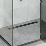 Vidaxl doucheafvoer 2-in-1 met 360° sifon zwart 80 cm