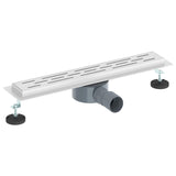 Vidaxl doucheafvoer glasdeksel met 360° sifon zilver 50 cm