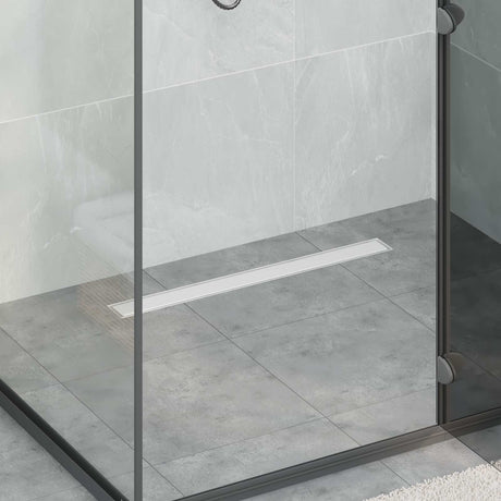 Vidaxl doucheafvoer 2-in-1 met 360° sifon zilver 70 cm