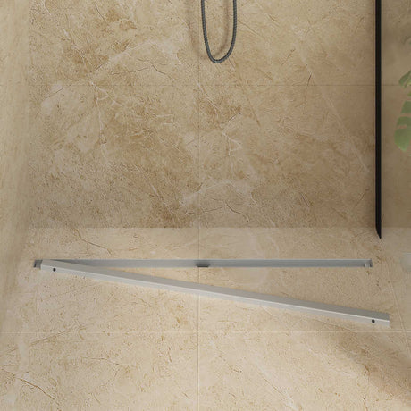 Vidaxl 360° doucheafvoer met slank model zilver 100 cm