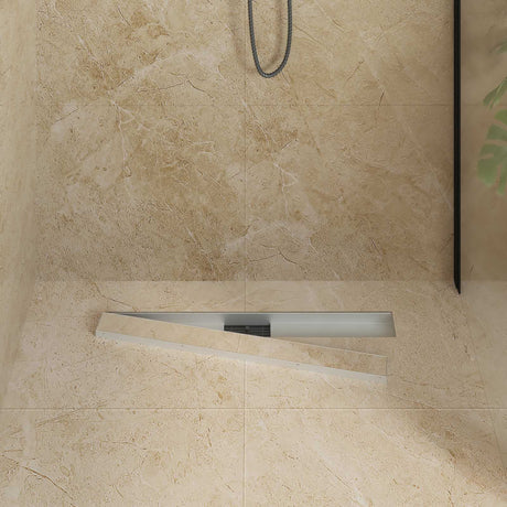 Vidaxl 2 in 1 doucheafvoer zilver 70 cm roestvrij staal 304