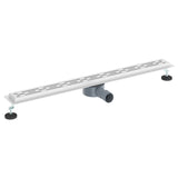 Vidaxl doucheafvoer glasdeksel met 360° sifon zilver 90 cm