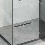 Vidaxl doucheafvoer glasdeksel met 360° sifon zwart 50 cm