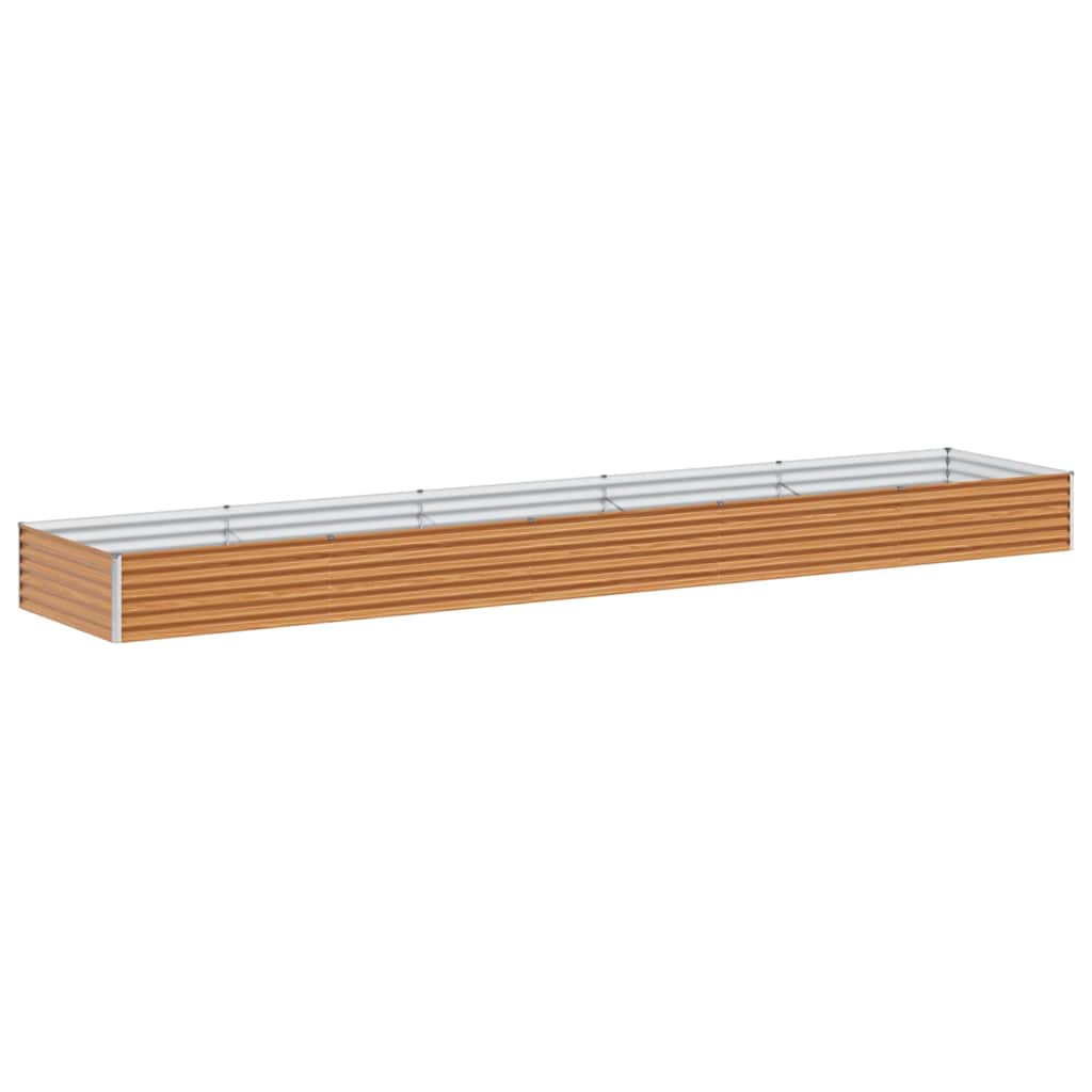 Vidaxl verhoogde plantenbak 485 x 100 x 36 cm gegalvaniseerd staal