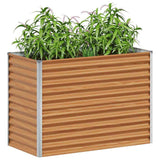 Vidaxl verhoogde plantenbak 98 x 50 x 68 cm gegalvaniseerd staal