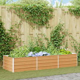Vidaxl verhoogde plantenbak licht bruin 240 x 80 x 45 cm