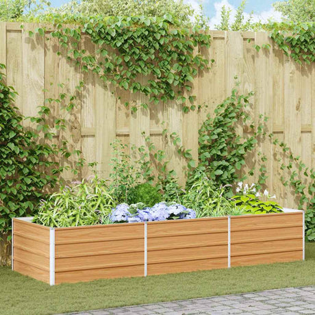 Vidaxl verhoogde plantenbak licht bruin 240 x 80 x 45 cm