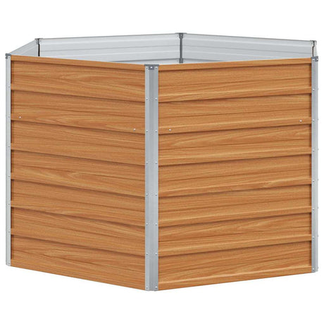 Vidaxl verhoogd tuinbed licht bruin 129 x 129 x 77 cm