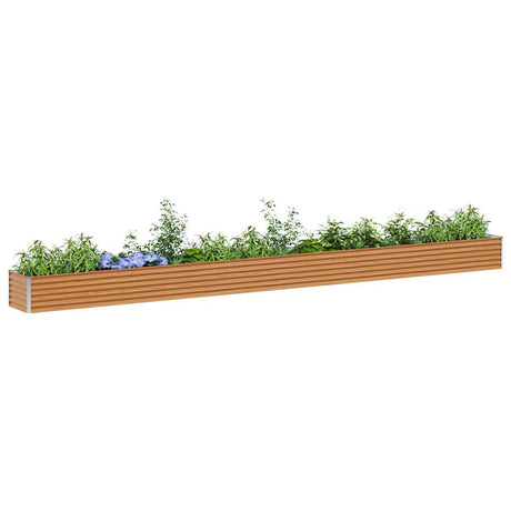 Vidaxl verhoogde plantenbak 582 x 50 x 36 cm gegalvaniseerd staal