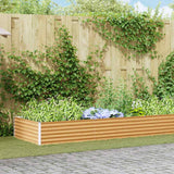 Vidaxl verhoogde plantenbak 970 x 100 x 36 cm gegalvaniseerd staal