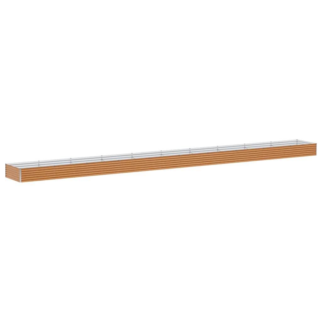 Vidaxl verhoogde plantenbak 970 x 100 x 36 cm gegalvaniseerd staal