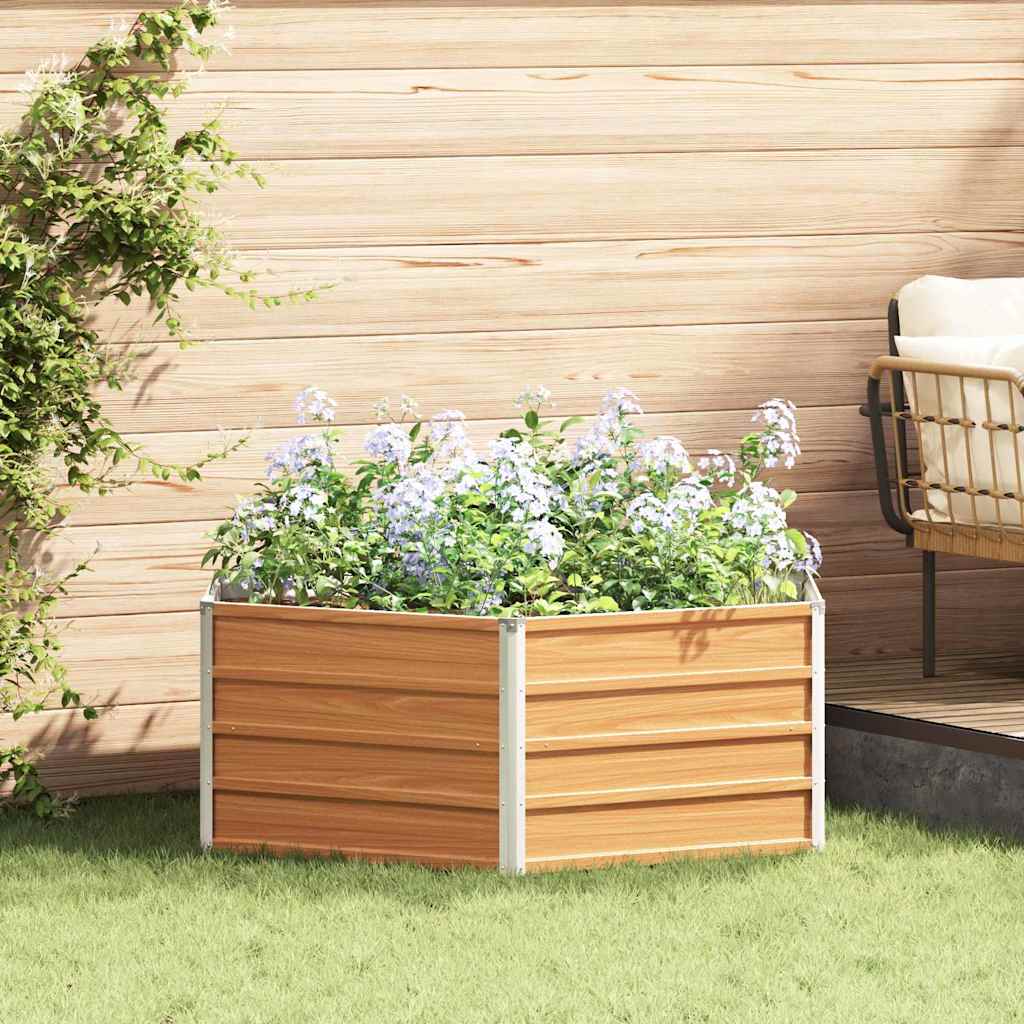 Vidaxl verhoogd tuinbed hout uiterlijk 129 x 129 x 45 cm