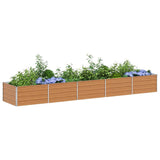 Vidaxl verhoogde plantenbak licht bruin 400 x 80 x 45 cm