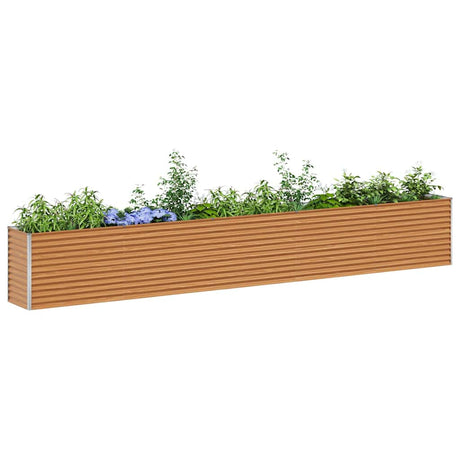 Vidaxl verhoogde plantenbak 485 x 50 x 68 cm gegalvaniseerd staal