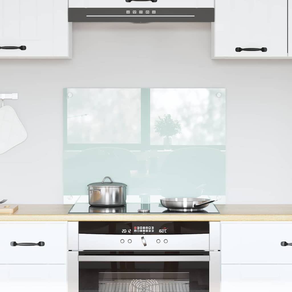 Vidaxl keuken achterwand wit 70 x 50 cm gehard glas