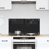 Vidaxl keuken achterwand zwart 80 x 40 cm gehard glas