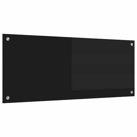 Vidaxl keuken achterwand zwart 100 x 40 cm gehard glas