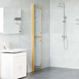 Vidaxl inloopdouchewand goud 90 x 6.5 x 190 cm