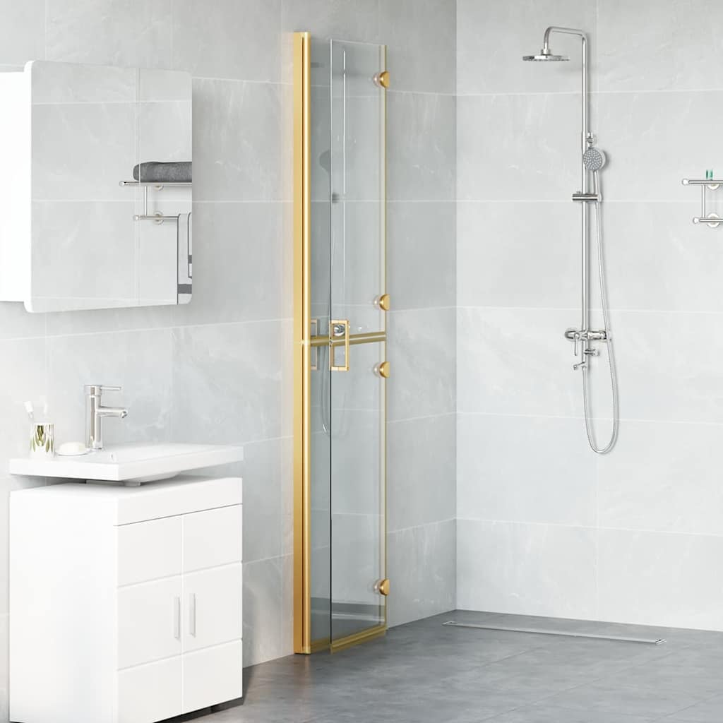 Vidaxl inloopdouchewand goud 90 x 6.5 x 190 cm