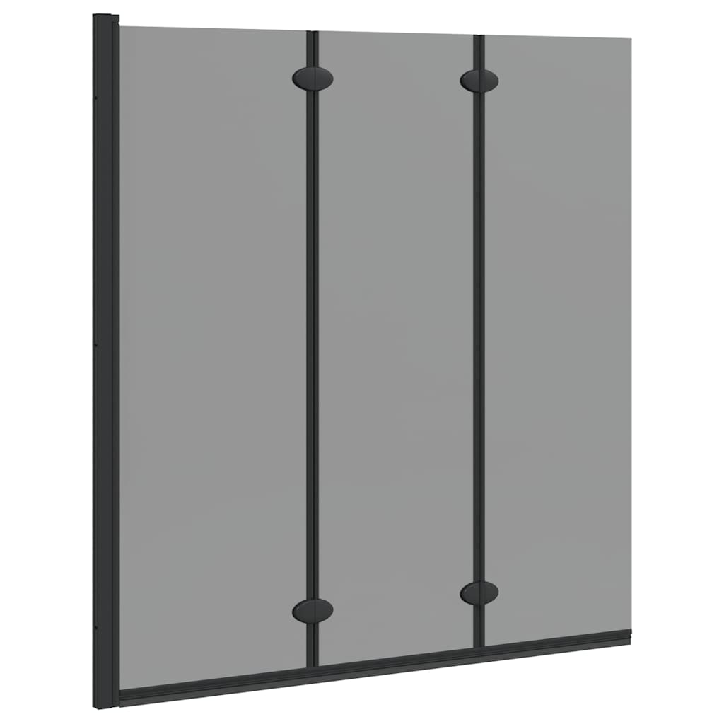 Vidaxl douche omhulsel zwart 130 x 138 cm esg-glas en aluminium