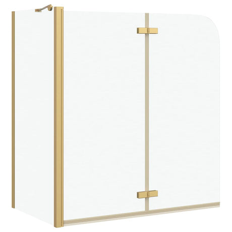 Vidaxl douche omhulsel goud 120 x 68 x 130 cm esg-glas en aluminium