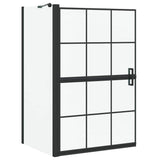 Vidaxl bad douchescreen zwart en transparant 116 x 68 x 128 cm