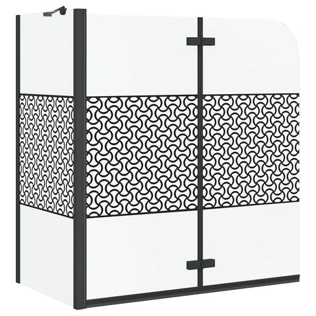 Vidaxl badomheining zwart 120 x 67 x 129 cm gelaagd glas en aluminium