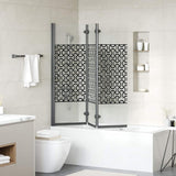 Vidaxl douche omhulsel zwart en transparant 130 x 130 cm gehard glas