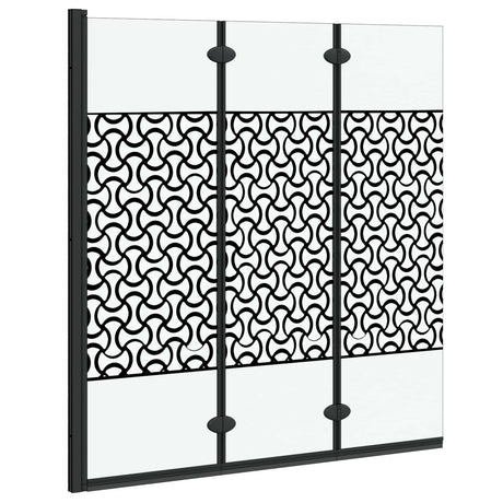 Vidaxl douche omhulsel zwart en transparant 130 x 130 cm gehard glas