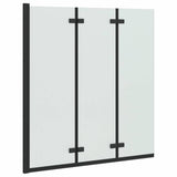 Vidaxl douche omhulsel zwart 130 x 138 cm esg-glas en aluminium