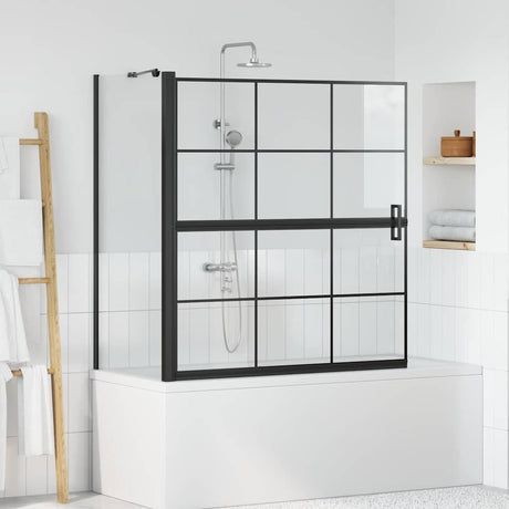 Vidaxl bad douchescreen zwart en transparant 116 x 68 x 128 cm