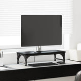 Vidaxl monitor stand zwart eiken 55 x 23 x 14 cm bewerkt hout