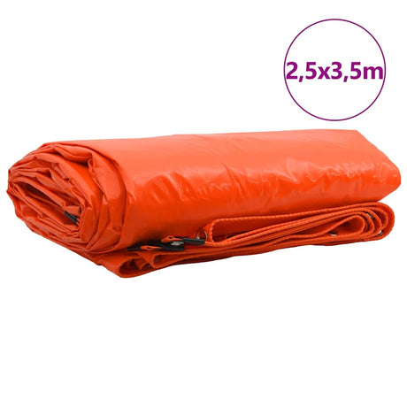 Vidaxl zeil 650g m² oranje 2,5 x 3,5 m canvas met pvc-coating