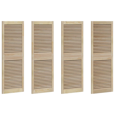 Vidaxl kastdeur 4 pcs naturel 140.5 x 2 x 59.5 cm massief grenenhout