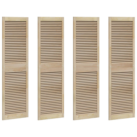 Vidaxl kastdeur 4 pcs naturel 170 x 2,1 x 49,5 cm massief grenenhout