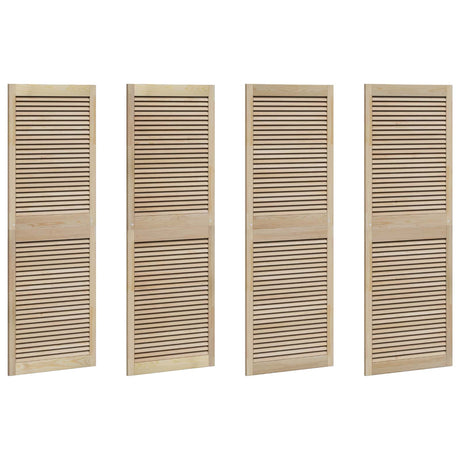 Vidaxl kastdeur 4 pcs naturel 170 x 2,1 x 59,5 cm massief grenenhout