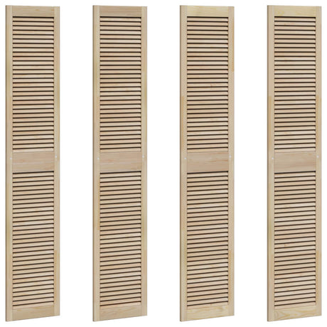Vidaxl kastdeur 4 pcs naturel 201 x 2,1 x 39,5 cm massief grenenhout