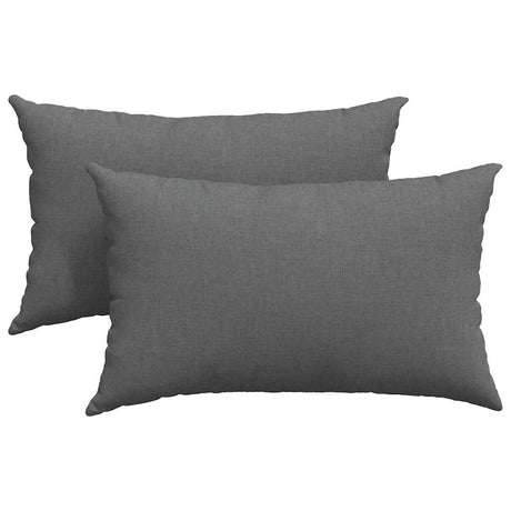 Vidaxl sofa kussens 2 pcs donkergrijs 50 x 30 cm stof