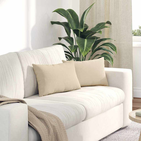 Vidaxl sofa kussens 2 stuks crème 50 x 30 cm stof
