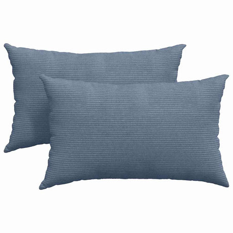 Vidaxl sofa kussens 2 stuks blauw 50 x 30 cm cordstof