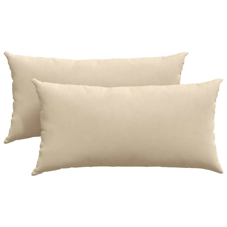 Vidaxl sofa kussens 2 stuks crème 80 x 40 cm stof