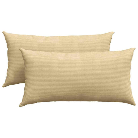 Vidaxl sofa kussens 2 stuks grijs groen 80 x 40 cm cordstof