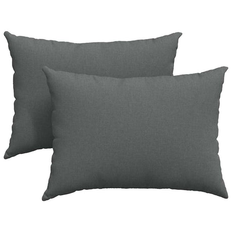 Vidaxl sofa kussens 2 pcs donkergrijs 70 x 50 cm stof