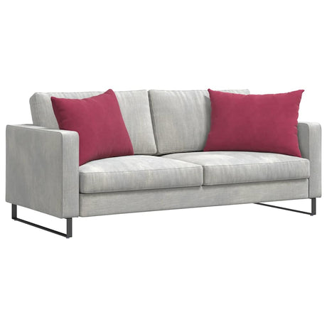 Vidaxl sofa kussens 2 stuks wijnrood 70 x 50 cm cordstof