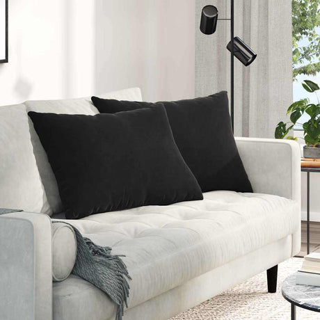 Vidaxl sofa kussens 2 stuks zwart 70 x 50 cm cordstof