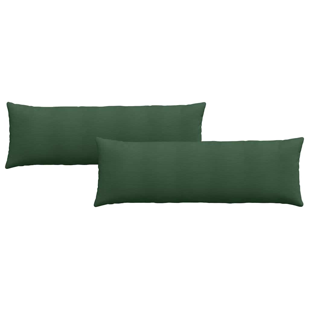 Vidaxl sofa kussens 2 stuks donkergroen 120 x 40 cm cordstof