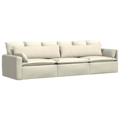 Vidaxl sofa kussens 2 stuks crème 145 x 40 cm cordstof