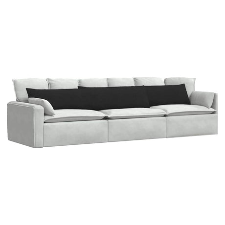 Vidaxl sofa kussens 2 pcs zwart 200 x 40 cm stof