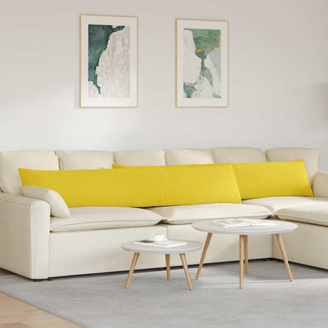 Vidaxl sofa kussens 2 pcs lichtgeel 200 x 40 cm stof