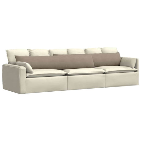 Vidaxl sofa kussens 2 stuks taupe 200 x 40 cm stof